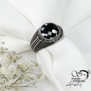 انگشتر اونیکس چند بعدی رکاب نقره کد 15838