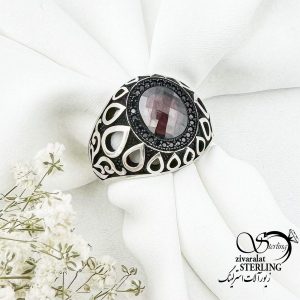 انگشتر نقره طرح یاقوت سرخ کد 15847