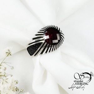 انگشتر نقره طرح یاقوت سرخ طرح کلاسیک کد 15852