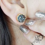 گوشواره ترک دست ساز طرح طلا کد 15865