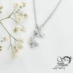 گردنبند نقره ایتالیا آویز گلبرگ کد 15923