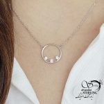 گردنبند نقره حلقه نگین دار کد 15925