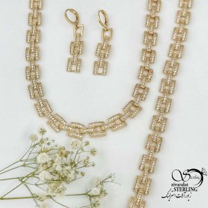 سرویس طلایی طرح مربع کلاسیک کد 15999