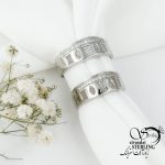 حلقه ست نقره طرح کلاسیک نقره ایتالیا کد 16034