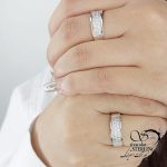 حلقه ست نقره طرح دار کد 16039