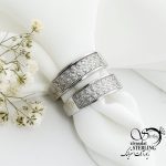 حلقه ست نقره طرح دار کد 16039