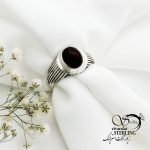 انگشتر نقره عقیق سرخ عیار925 کد 16107