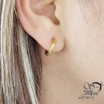 گوشواره حلقه ایی طرح طلا برند استیل کد 16120