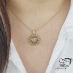 گردنبند استیل مدوسا طرح طلا کد 16208 - Image 2