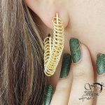 گوشواره مجلسی طرح طلا کد 16265