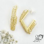 گوشواره مجلسی طرح طلا کد 16265