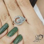 انگشتر نقره سیاه قلم عیار925 کد 16276