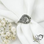 انگشتر نقره سیاه قلم عیار925 کد 16276