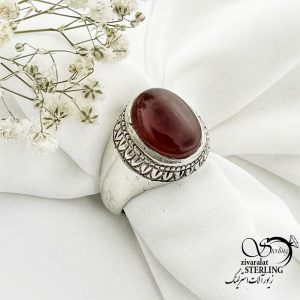 انگشتر عقیق نقره رکاب دستساز کد 16315