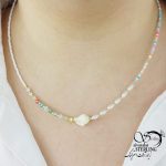 گردنبند فانتزی مهره رنگی کد 16343