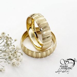النگو (تک پوش) بچه گانه طلاروس طرح راه راه کد 16448
