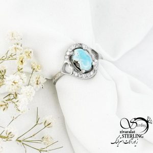 انگشتر فیروزه نقره طرح طلا کد 16751