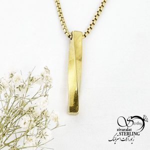 گردنبند استیل استوانه حلالی کد 17220
