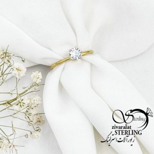 انگشتر سولیتر طرح طلا کد 17101