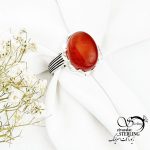 انگشتر عقیق تراش یمن رکاب صفوی نقره 925 کد 17133
