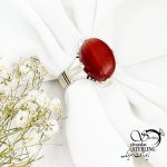انگشتر نقره عقیق تراش یمن عیار925 رکاب چهارچنگ کد 17173