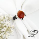انگشتر نقره رکاب چهارچنگ عقیق یمن کد 17189