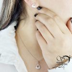 نیمست مثلث جواهری نقره ایتالیا کد 17360