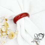 انگشتر با سنگ عقیق سایز8 کد 17397