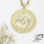 گردنبند الیزابت طرح طلا کد 17412