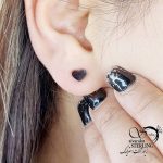 گوشواره قلب ریز مارک استیل کد 17431 - Image 3