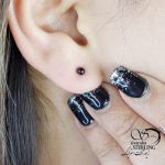 گوشواره استیل گوی ریز مشکی کد 17436 - Image 3