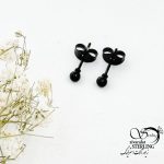 گوشواره استیل گوی ریز مشکی کد 17436