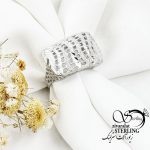 انگشتر نقره بدون نگین طرح تراش کد 17496