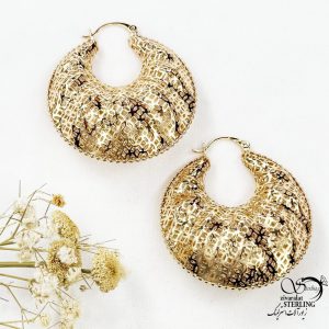 گوشواره ژوپینگ کلیپسی طرح طلا کد 17508