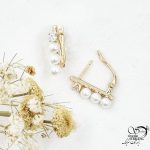 گوشواره کلیپسی برند ژوپینگ طرح مروارید کد 17510