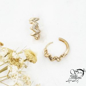 گوشواره کلیپسی طرح ضربان مارک ژوپینگ کد 17581
