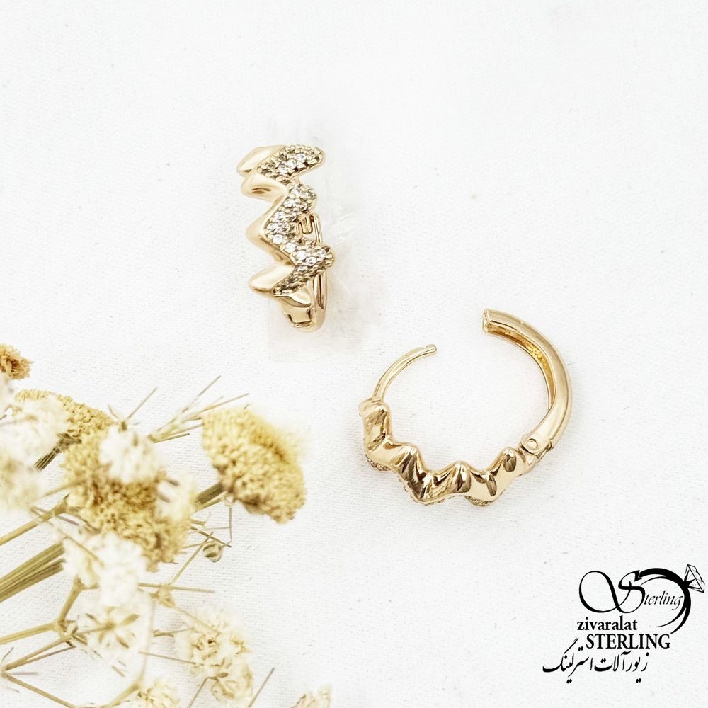 گوشواره کلیپسی طرح ضربان مارک ژوپینگ کد 17581 گوشواره کلیپسی طرح ضربان مارک ژوپینگ کد 17581