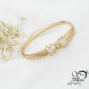 دستبند النگویی طرح طلا مارک ژوپینگ کد 17616