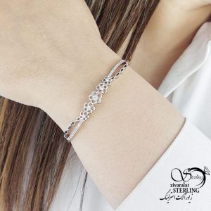 دستبند النگویی سفید مارک ژوپینگ کد 17653
