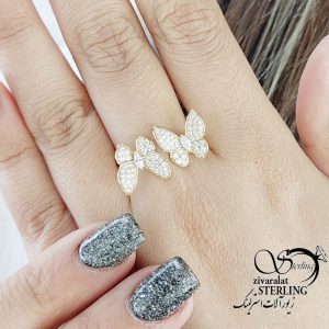 انگشتر فری سایز پروانه ای برند ژوپینگ کد 17699
