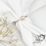 انگشتر ظریف نگین مربع برند ژوپینگ کد 17701