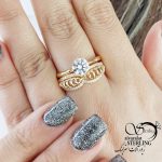 حلقه پشت حلقه ژوپینگ نگین الماسی کد 17706