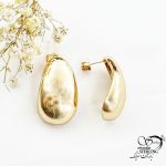 گوشواره ژوپینگ میخی طرح طلا کد 17756