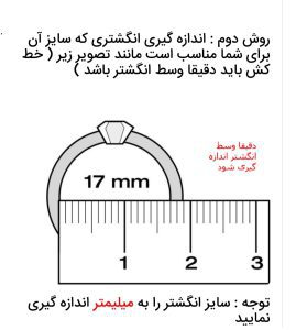 طریقه اندازه گیری انگشتر