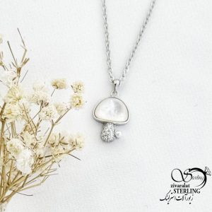 گردنبند نقره طرح قارچ با عیار925 کد 17854