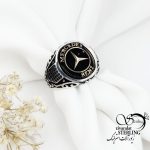 انگشتر نقره طرح بنز عیار925 کد 17866