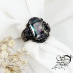 انگشتر نقره کلاسیک عیار925 سنگ 7رنگ کد 17902