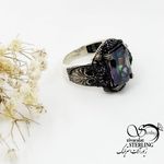 انگشتر نقره کلاسیک عیار925 سنگ 7رنگ کد 17902