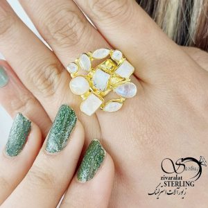 انگشتر نقره سنگ اصل عیار925 کد 18014