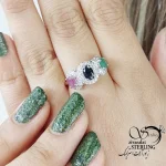 انگشتر نقره سنگ اصل با عیار925 کد 18157